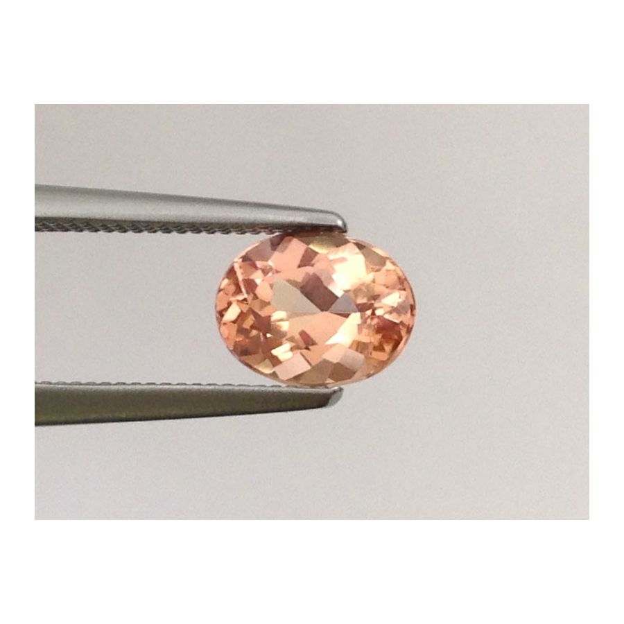 Natural Imperial Topaz orange color oval shape 0.94 carats with GIA Report