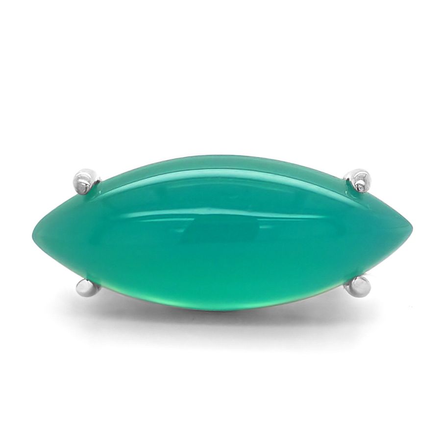 "Paraiba" color Agate 10.54 carats set in Silver Ring
