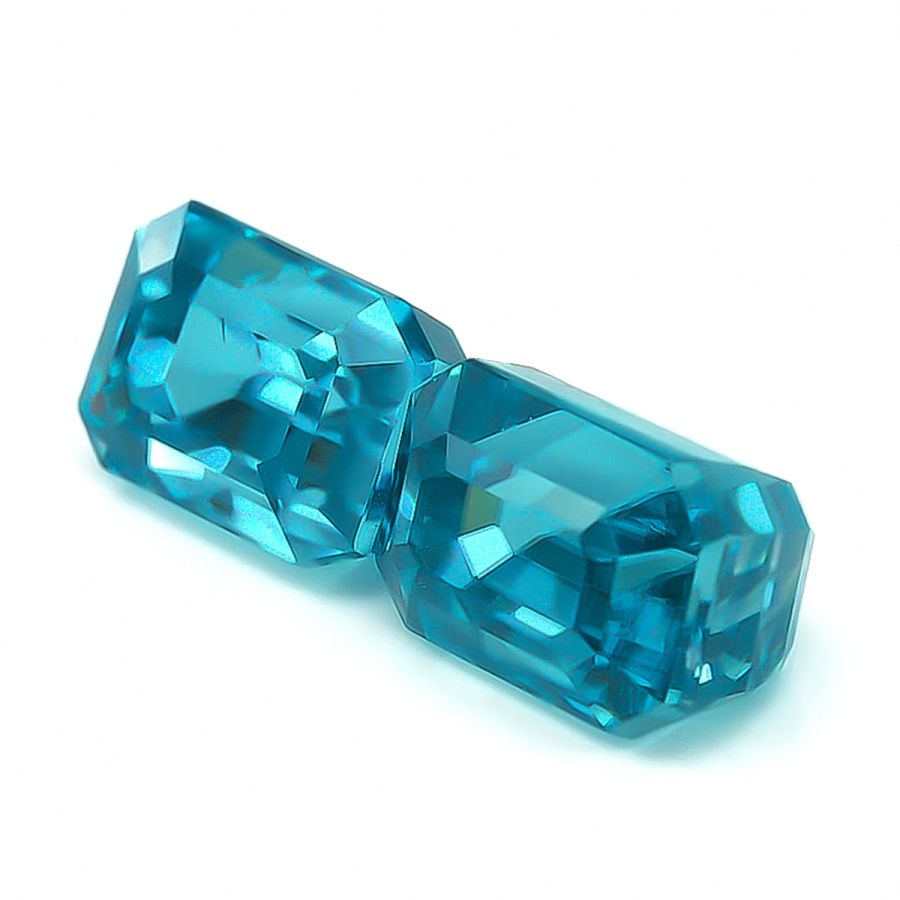Natural Blue Zircon Matching Pair 12.71 carats