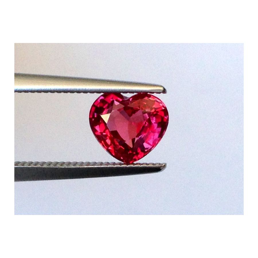 Natural Heated Mozambique Ruby red color heart shape 1.00 carats with GIA Report