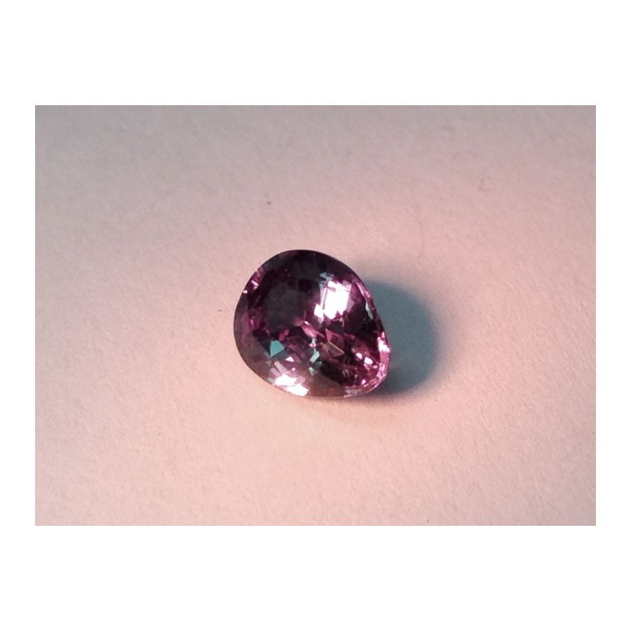 Natural Alexandrite green changing to pinkish purple color pear shape 1.02 carats with GIA Report