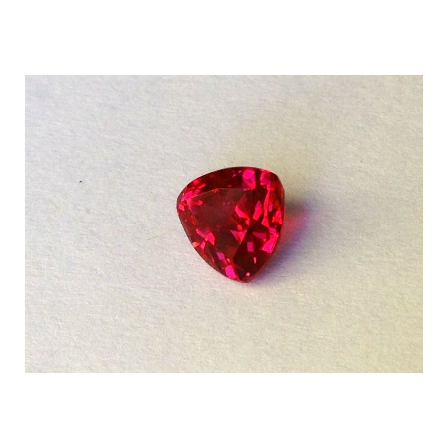 Natural Unheated Mozambique Ruby red color triangular shape 1.46 carats with GIA Report