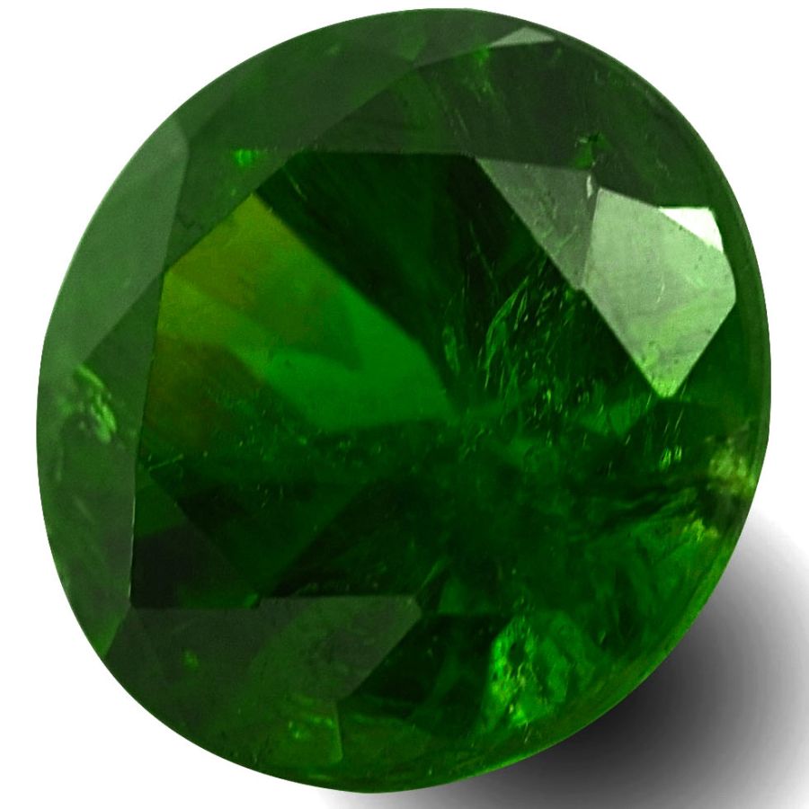 Natural Russian Demantoid Garnet with 'horse tail' inclusions 1.59 carats / GIA Report