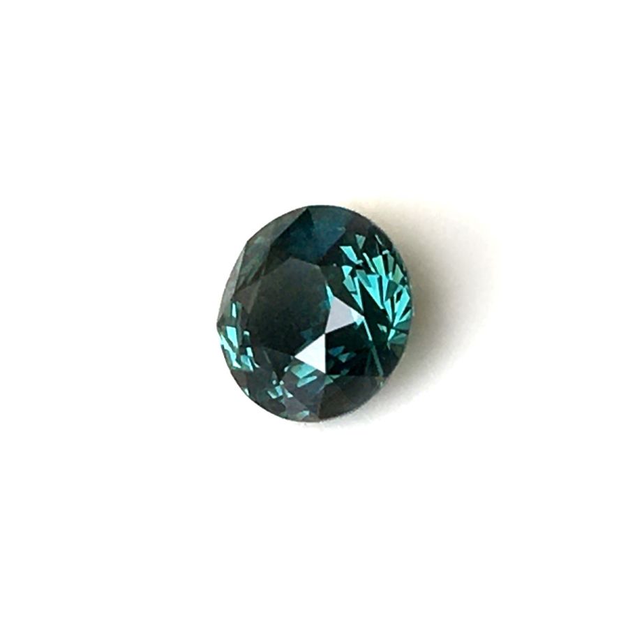 Natural Unheated Teal Green-Blue Sapphire round shape 1.61 carats with GIA Report