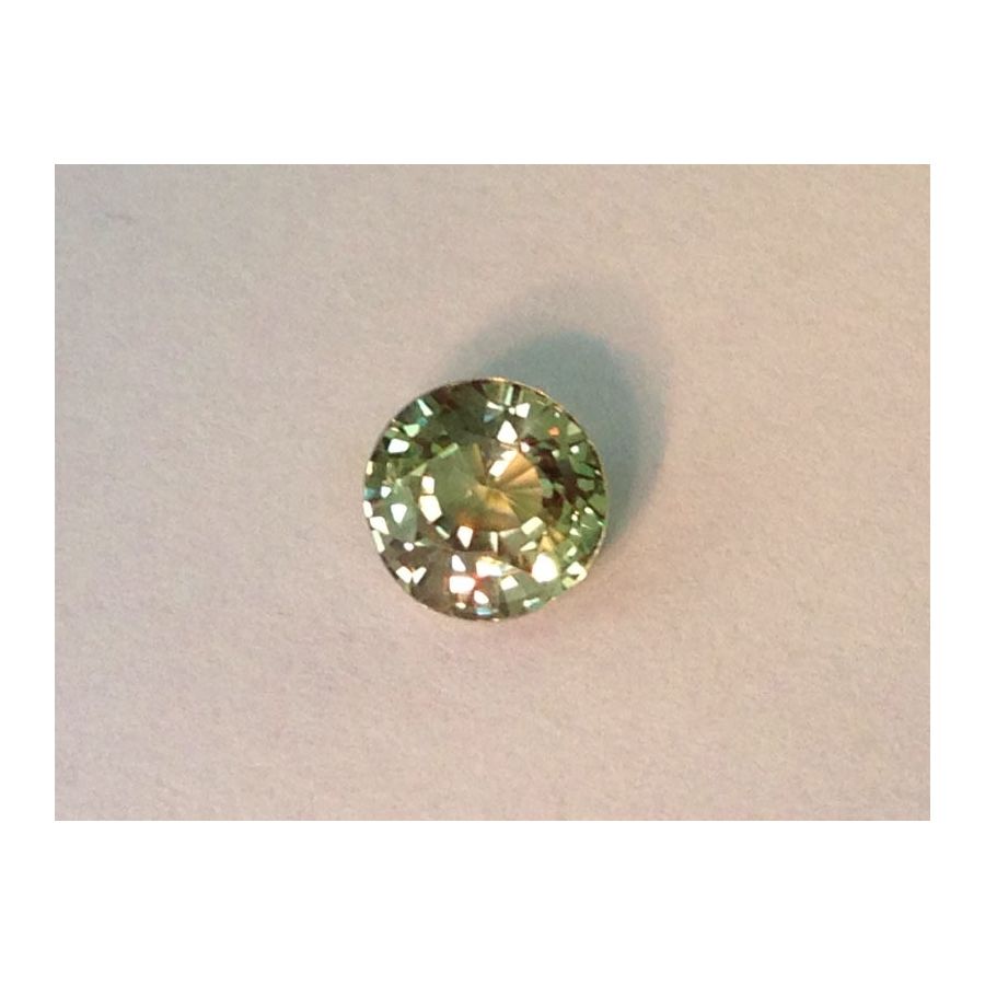 Natural Alexandrite yellowish green changing to purplish gray color round shape 1.81 carats with GIA Report