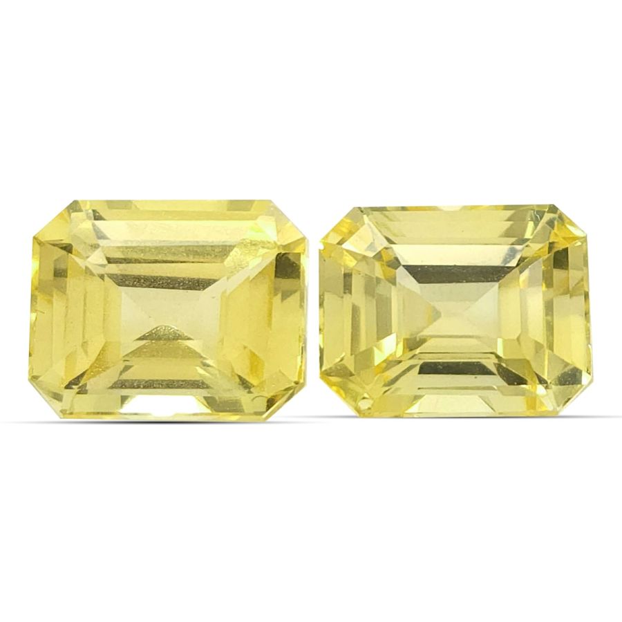 Natural Unheated Yellow Sapphire Matching Pair 3.13 carats 