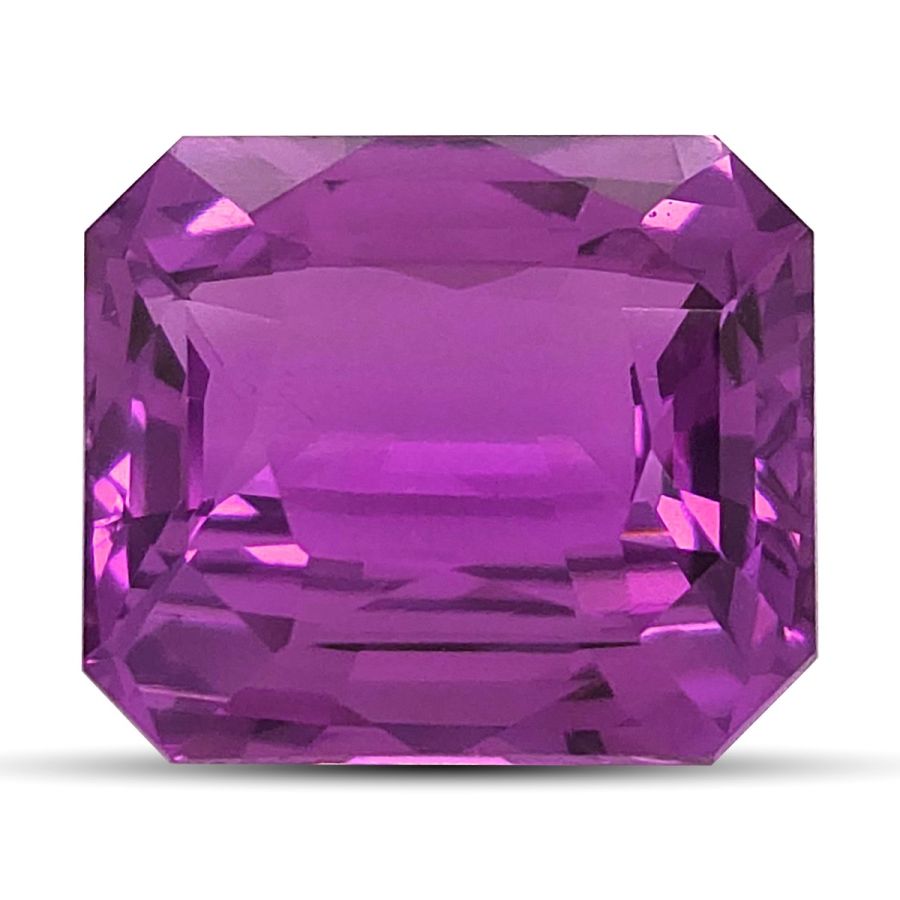 Natural Unheated Purple Sapphire purple color octagonal shape 3.28 carats with GIA Report