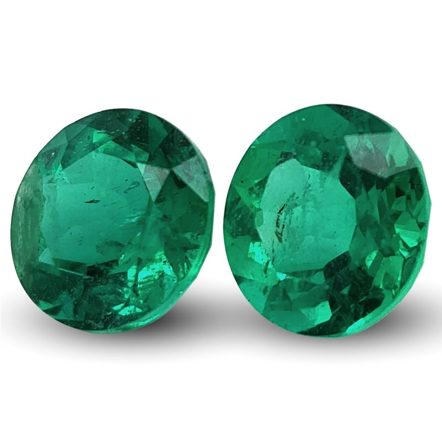 Natural Zambian Emerald Matching Pair 2.72 carats with GIA Report