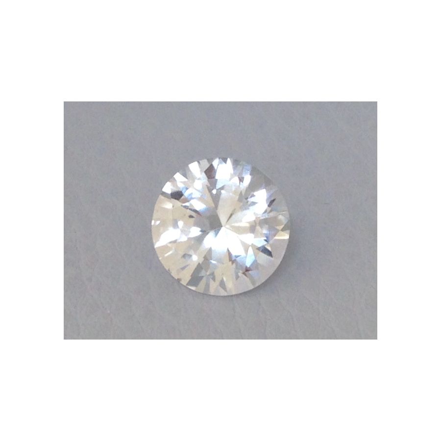 Natural Heated White Sapphire near coloress  round shape 3.88 carats with GIA Report