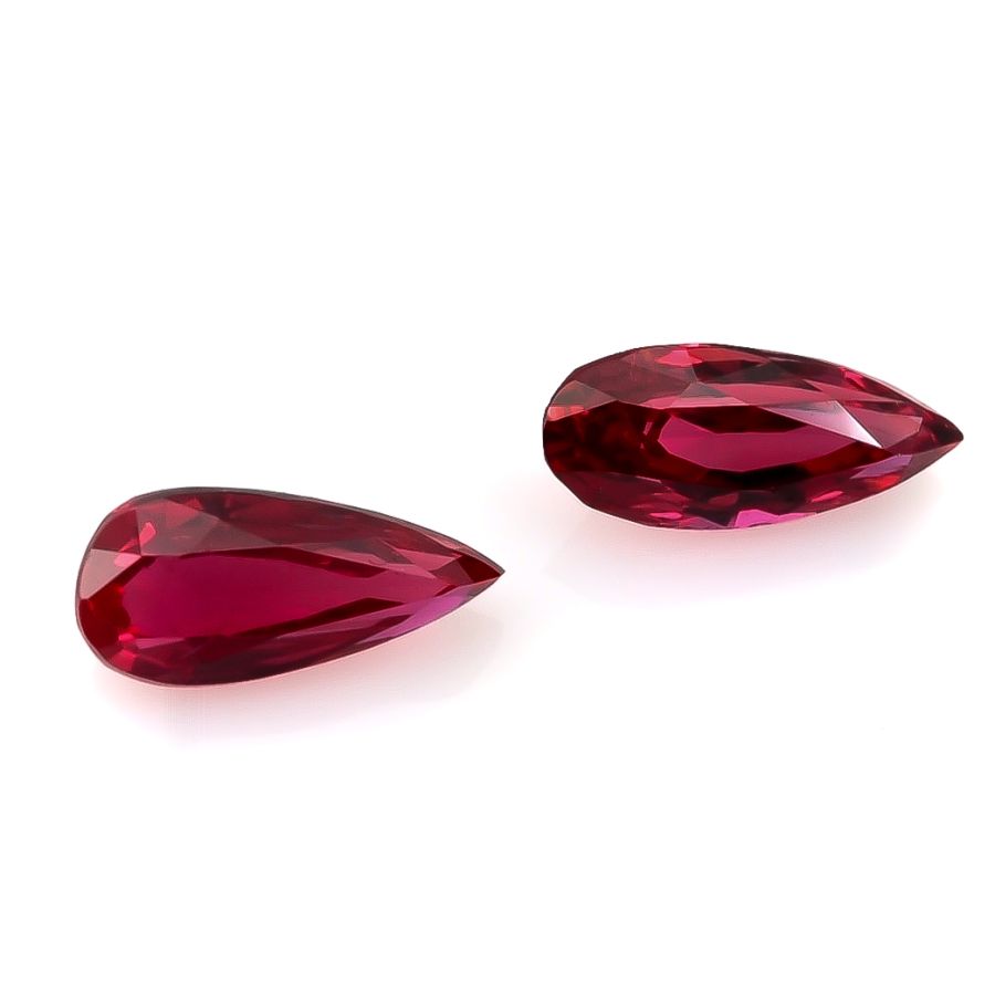 Natural Unheated Ruby Pair 2.04 carats with GIA Report 