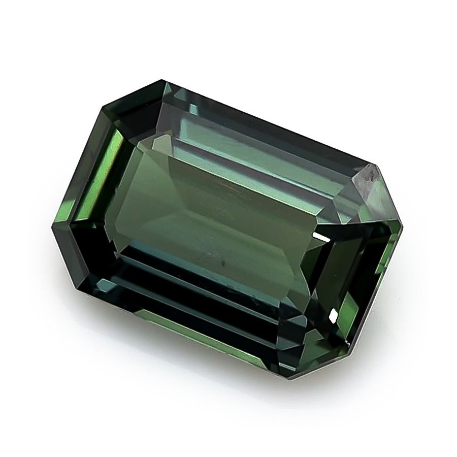 Natural Unheated Teal Blue-Green Sapphire octagonal shape 2.06 carats with GIA Report