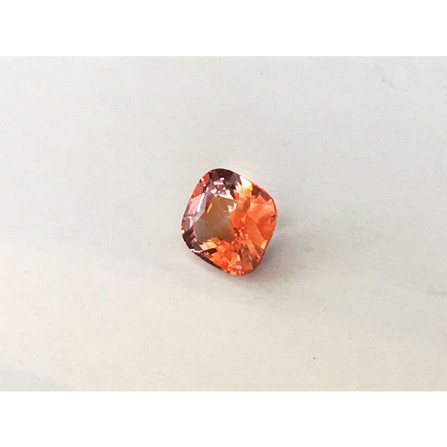 Natural Heated Orange Sapphire orange color cushion shape 2.08 carats with GIA Report