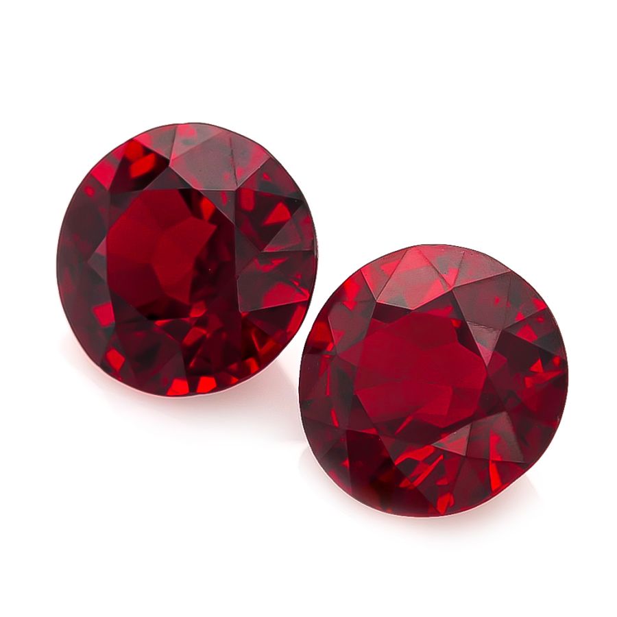 Natural Heated Mozambique Ruby Matching Pair 2.12 carats with GIA Report