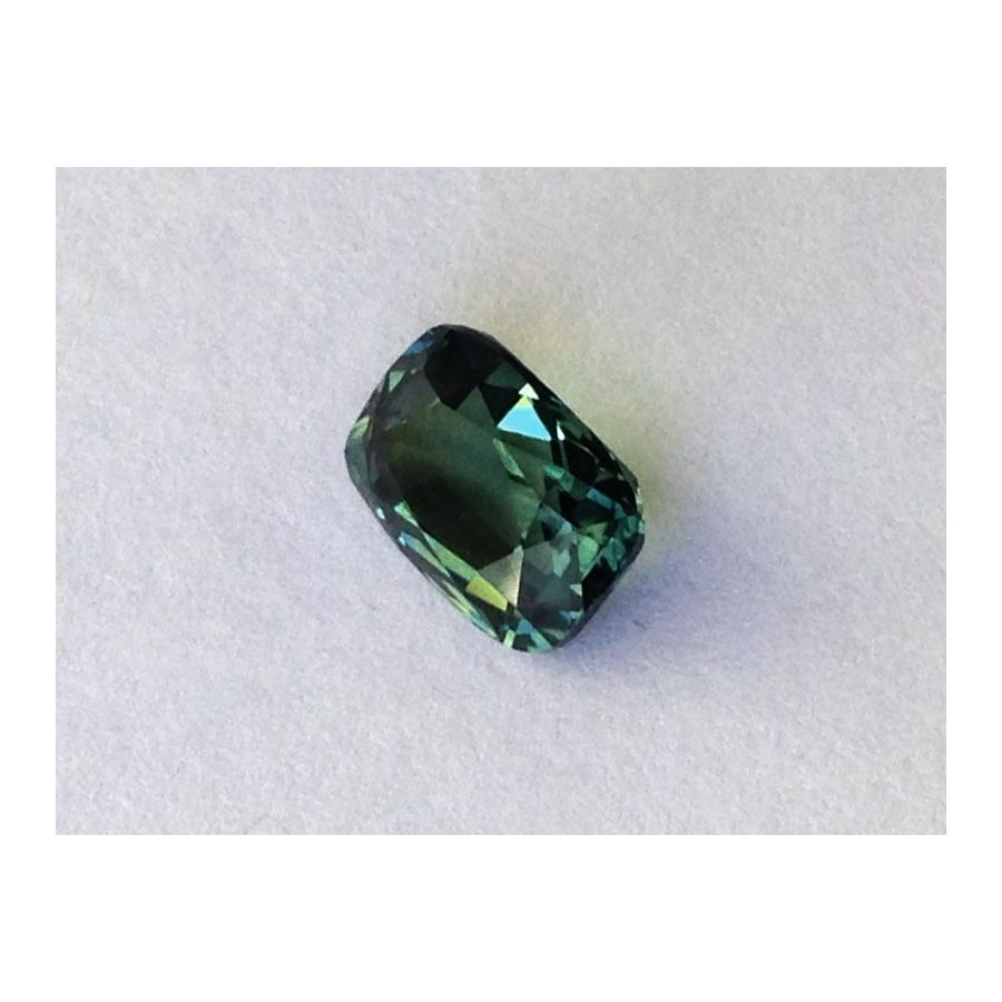 Natural Unheated Teal Bluish Green Sapphire cushion shape 2.18 carats with GIA Report