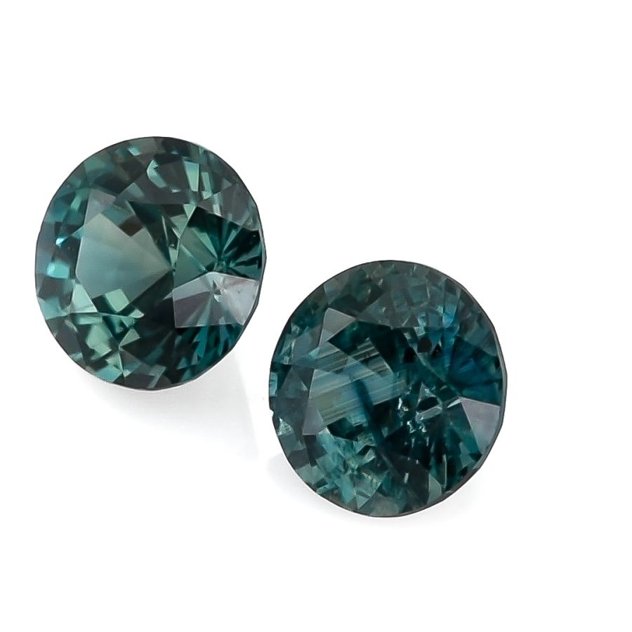 Natural Blue Green Sapphire Pair 2.19 carats