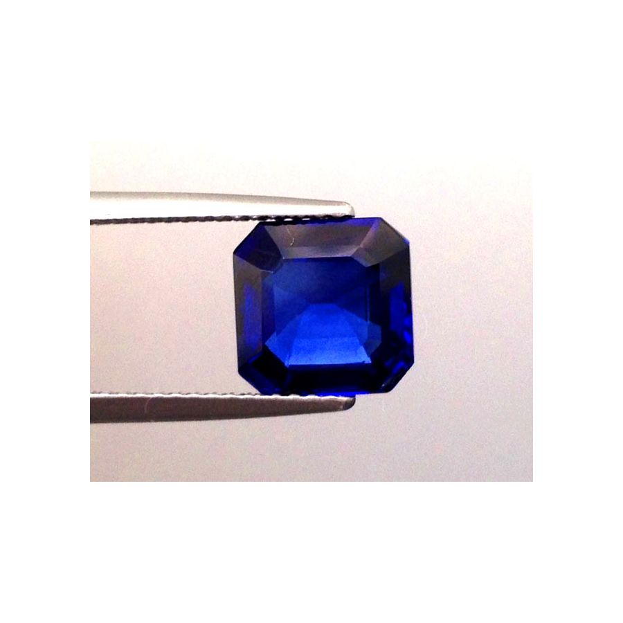 Natural Heated Blue Sapphire deep blue color octagonal shape 3.01 carats with GIA Report / video