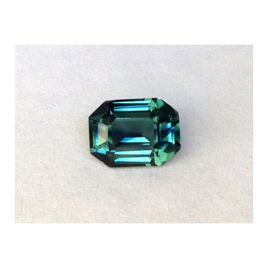 Natural Heated Blue-Green Sapphire octagonal shape 2.29 carats with GIA Report
