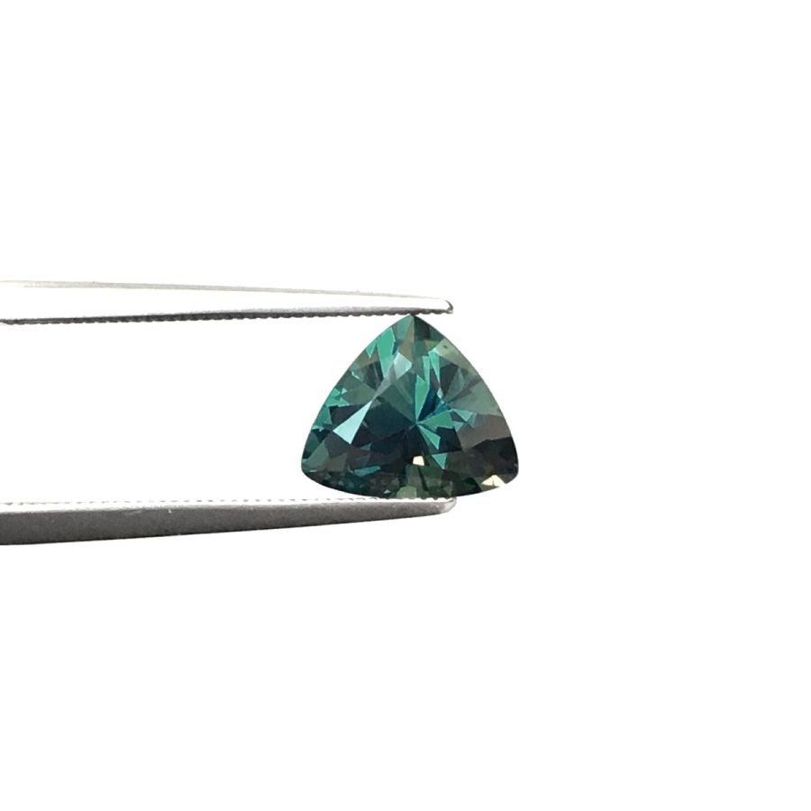 Natural Unheated Teal Greenish Blue Sapphire triangular shape 2.51 carats with GIA Report