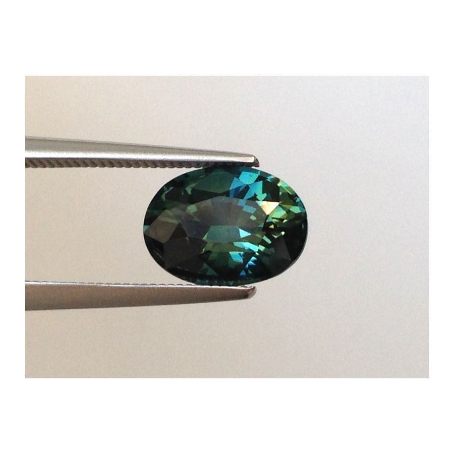 Natural Unheated Blue-Green Sapphire oval shape 2.54 carats with GIA Report