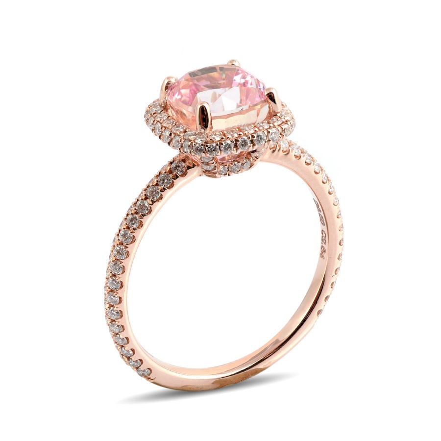 Natural Unheated Pink Sapphire 2.64 carats set in 14K Rose Gold Ring ...