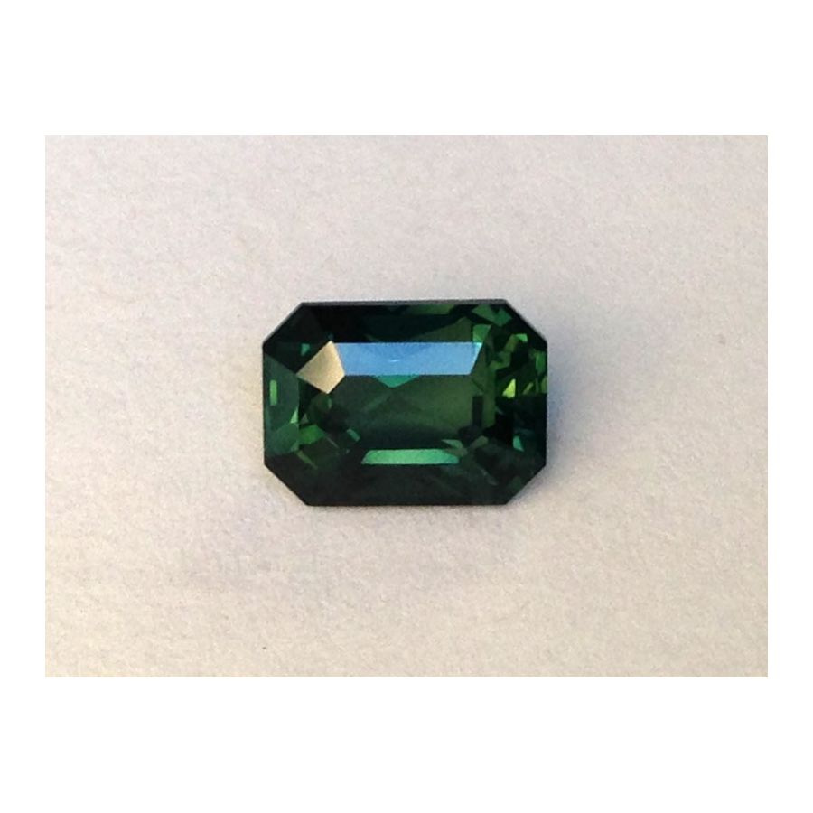 Natural Unheated Teal Bluish Green Sapphire octagonal shape 2.70 carats with GIA Report