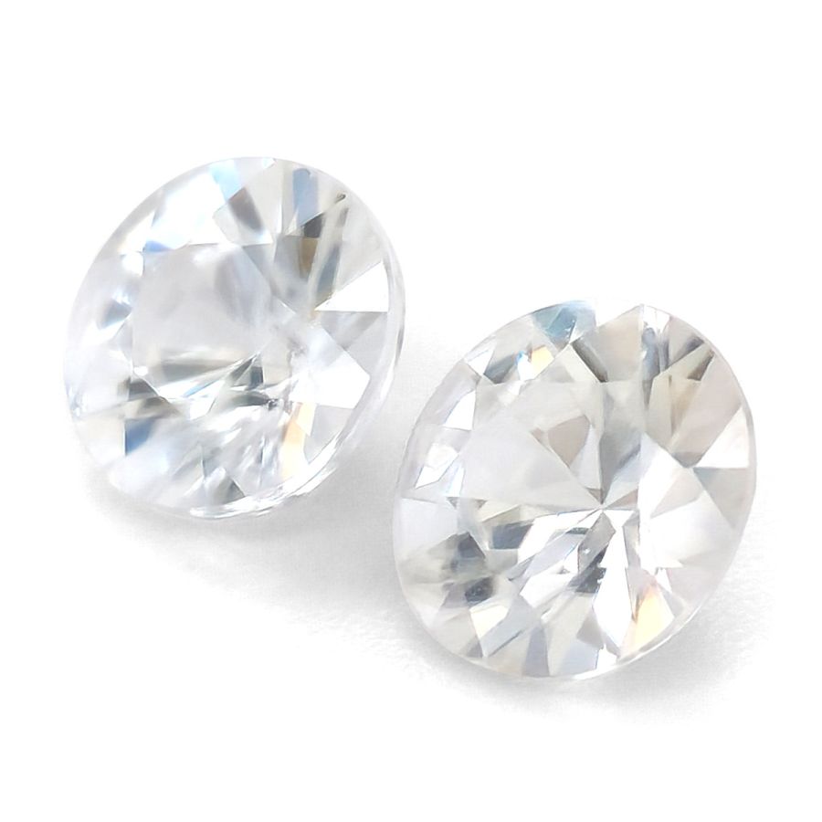 Natural White Zircon Matching Pair 2.73 carats