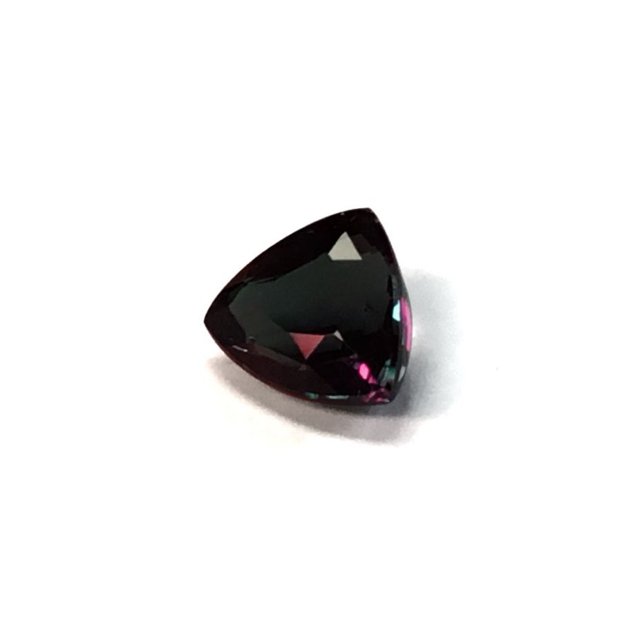 Natural Alexandrite blue-green changing to purple color triangular shape 2.74 carats with GIA Report