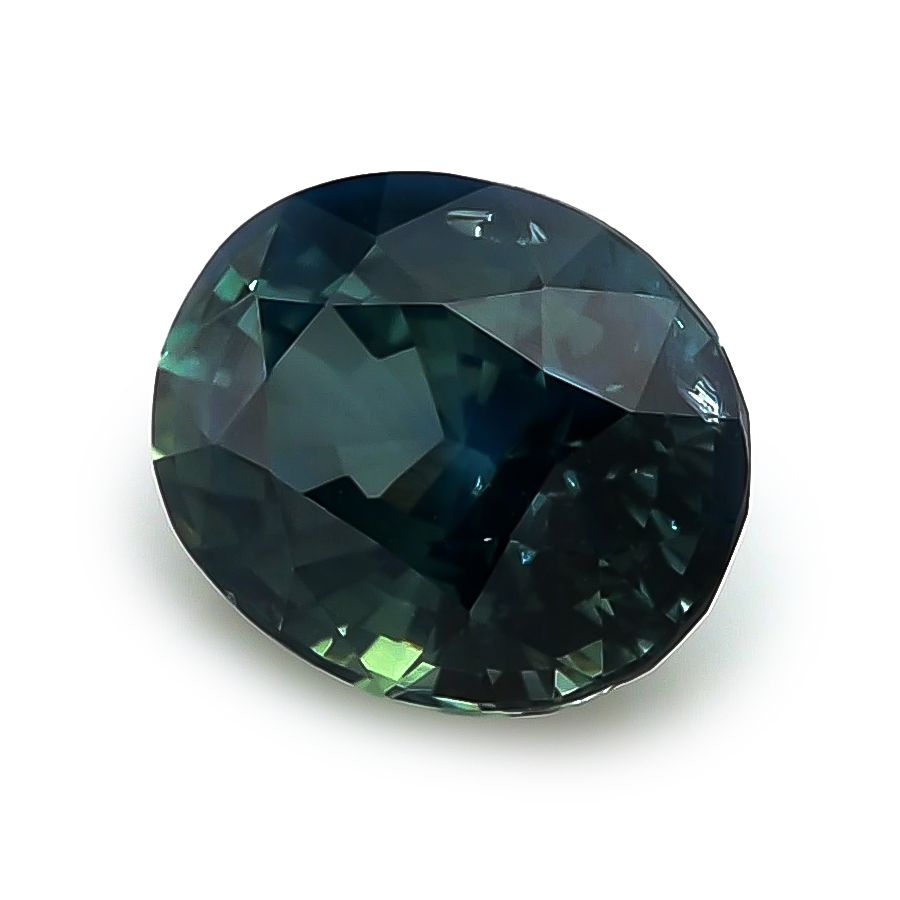 Natural Teal Greenish Blue Sapphire 2.76 carats with GIA Report