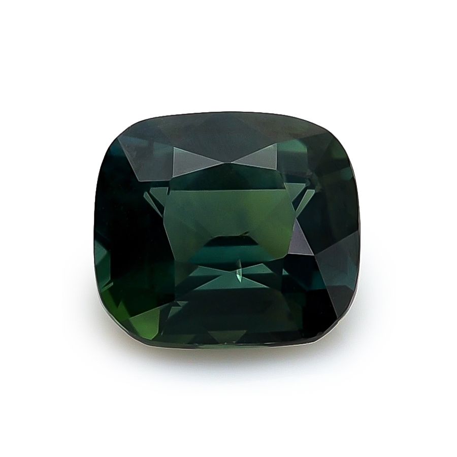Natural Unheated Teal Greenish Blue Sapphire cushion shape 2.96 carats with GIA Report