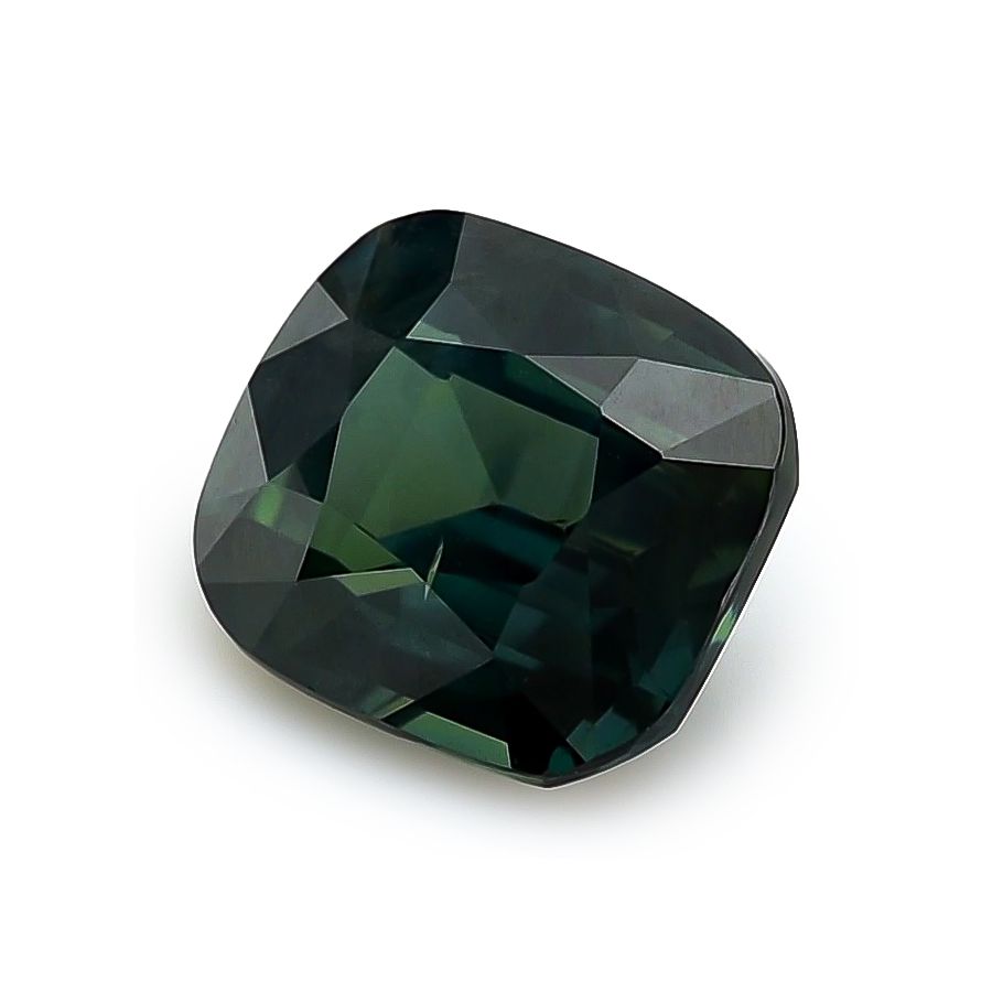 Natural Unheated Teal Greenish Blue Sapphire cushion shape 2.96 carats with GIA Report