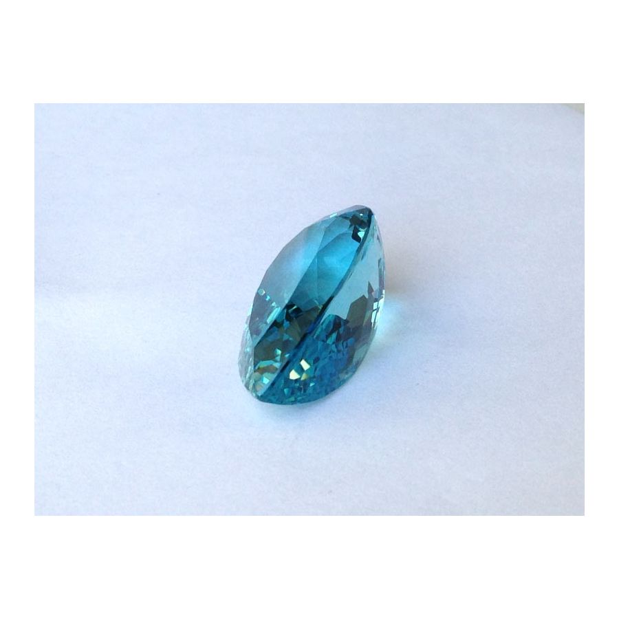 Natural Fine Aquamarine greenish blue color pear shape 31.86 carats with GIA Report