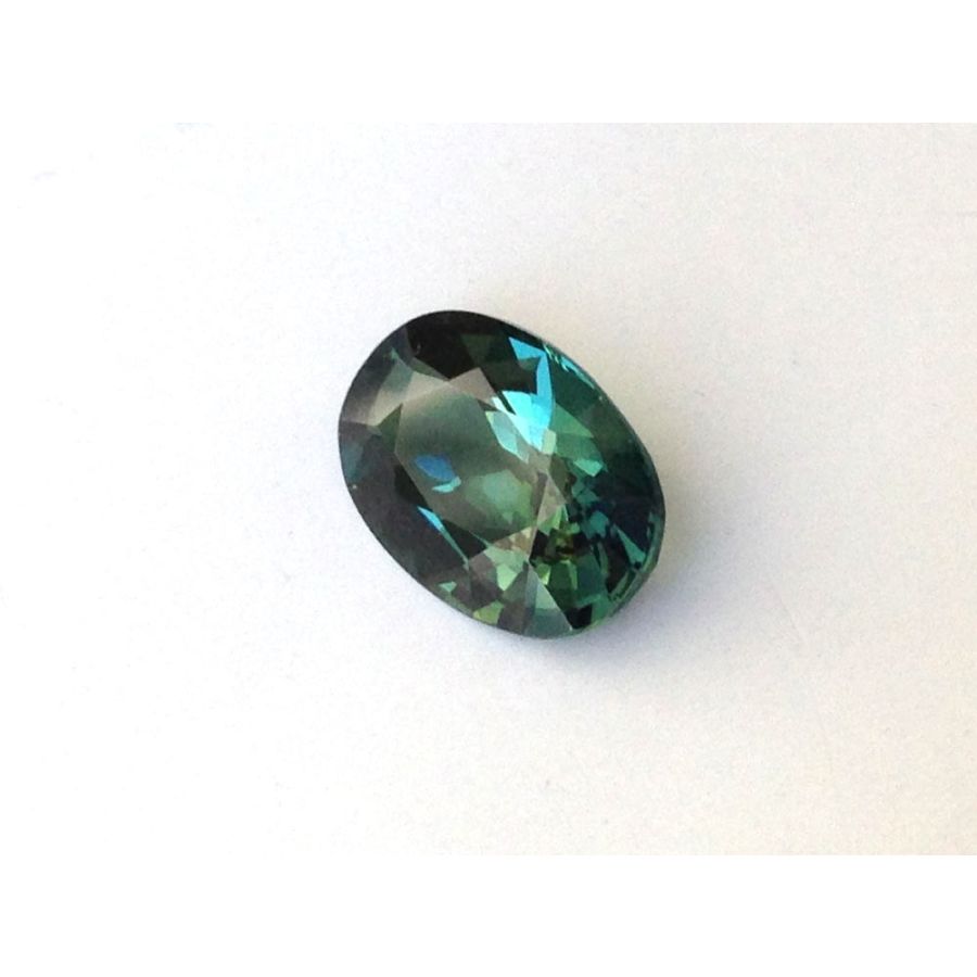 Natural Unheated Blue-Green Sapphire oval shape 3.07 carats with GIA Report
