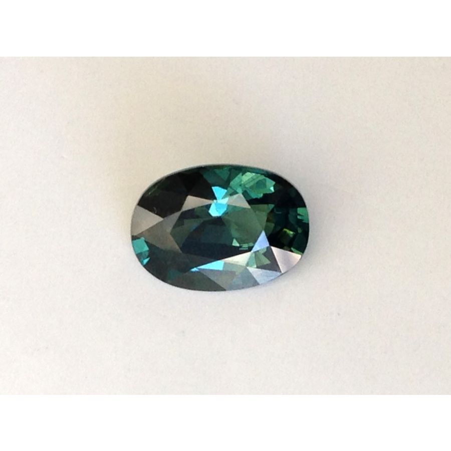 Natural Unheated Blue-Green Sapphire oval shape 3.07 carats with GIA Report