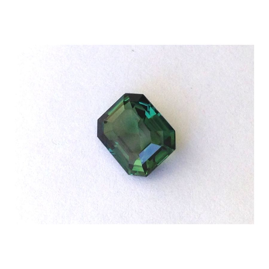 Natural Unheated Green Sapphire octagonal shape 3.09 carats with GIA Report