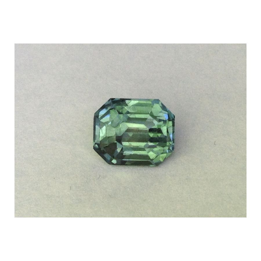Natural Unheated Blue-Green Sapphire octagonal shape 3.12 carats with GIA Report