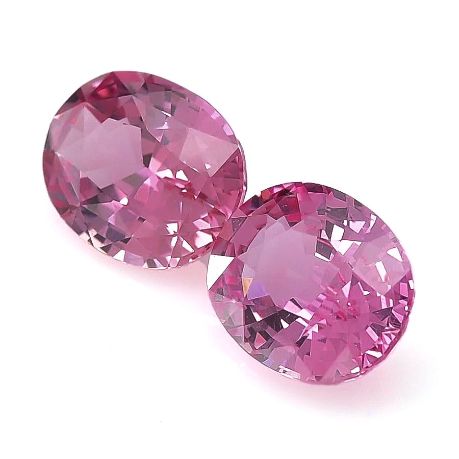 Natural Pink Sapphire Matching Pair 3.78 carats with GIA Report