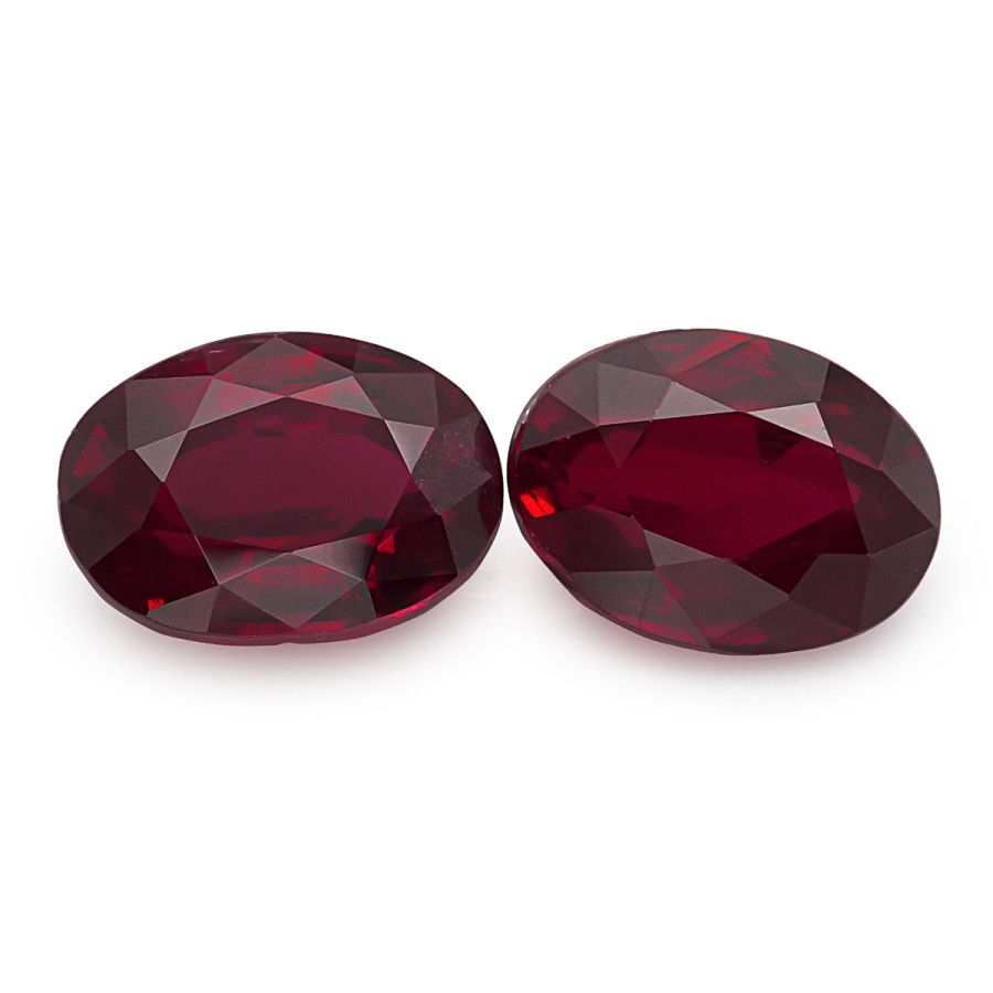 Natural Heated Ruby Matching Pair 3.98 carats
