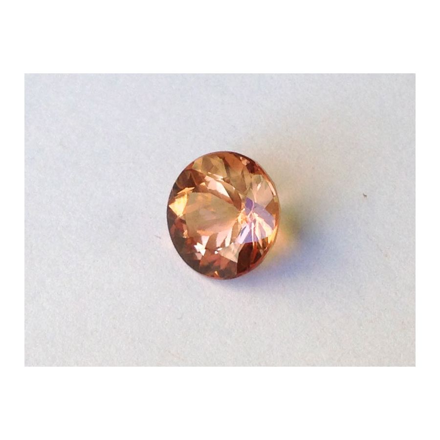 Natural Imperial Topaz brownish orange color round shape 4.02 carats with GIA Report