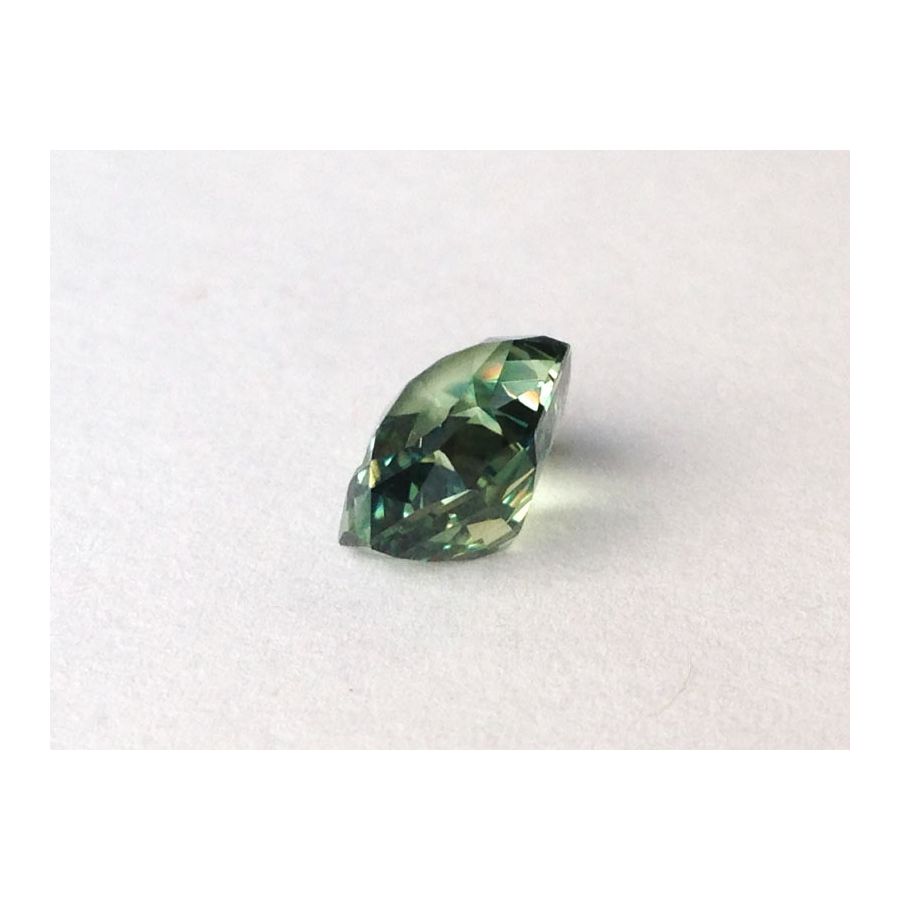 Natural Unheated Green Sapphire bluish green color octagonal shape 4.18 carats with GIA Report