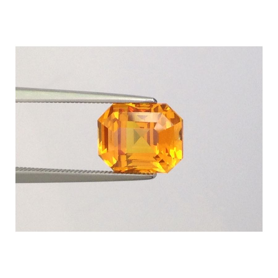 Natural Heated Orange Sapphire orange color octagonal shape 5.43 carats with GIA Report