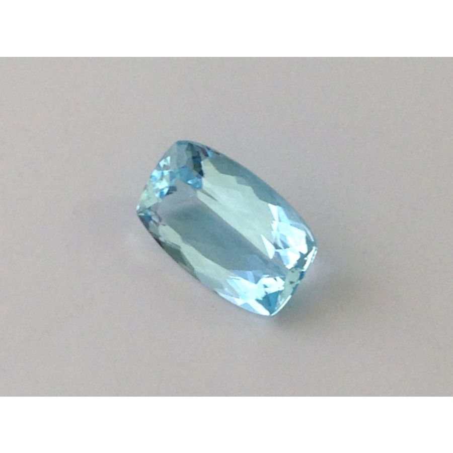 Natural Aquamarine light blue color cushion shape 5.85 carats 