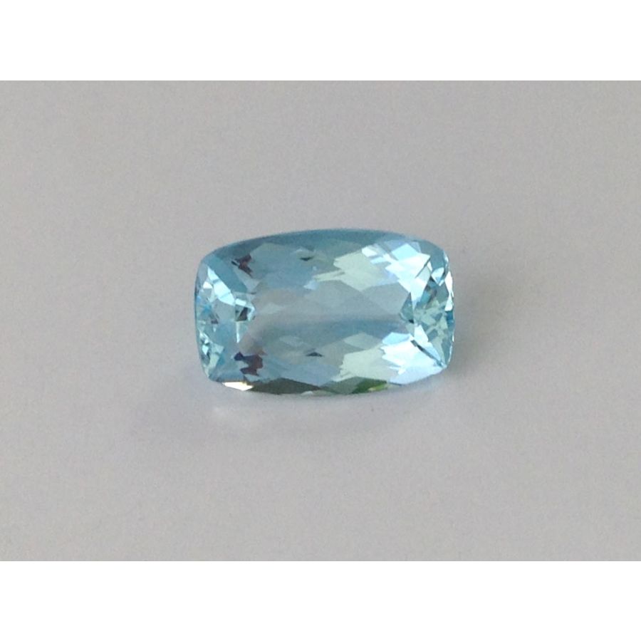 Natural Aquamarine light blue color cushion shape 5.85 carats 