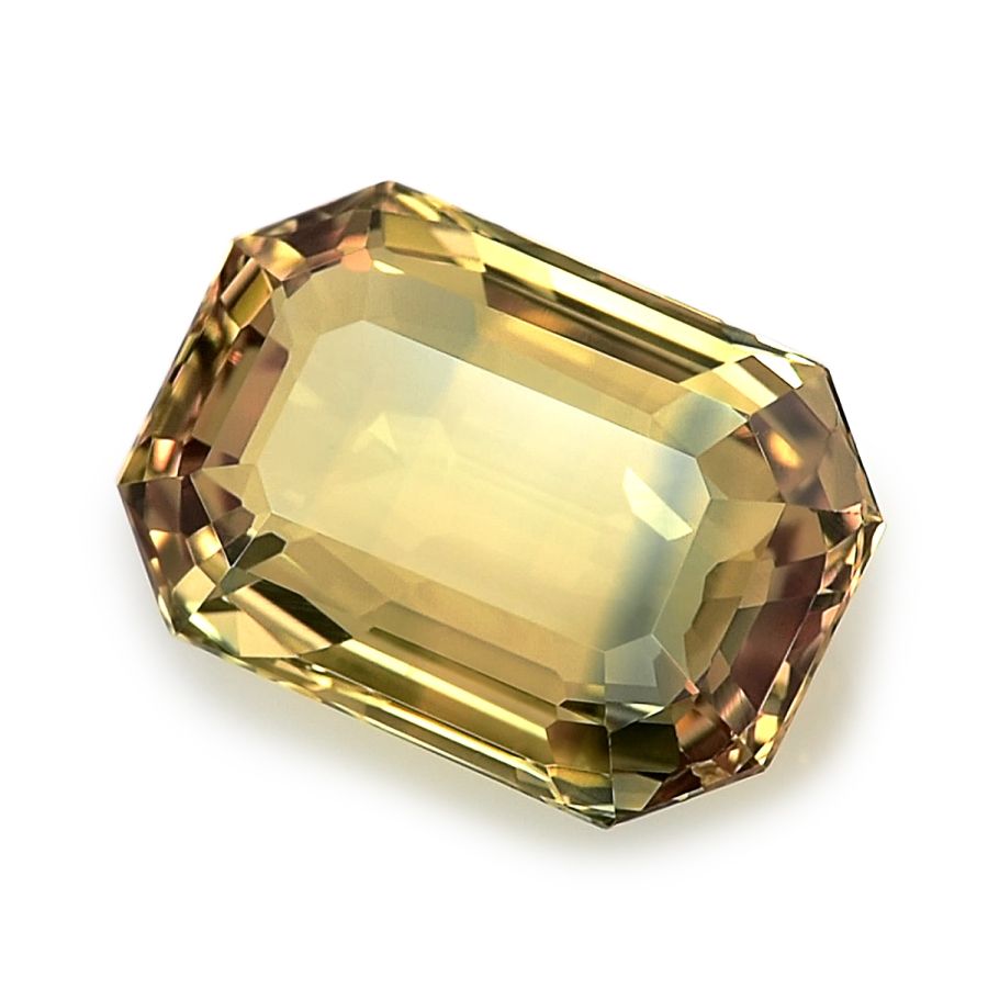 Natural Unheated Orangy Yellow Blue Sapphire 5.99 carats with GIA Report