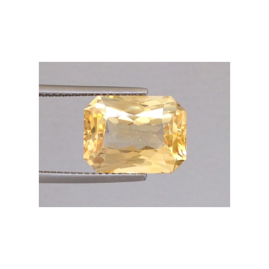 Natural  Unheated  Yellow Sapphire orange yellow color octagonal shape 8.43 carats with GIA Report / video - sold