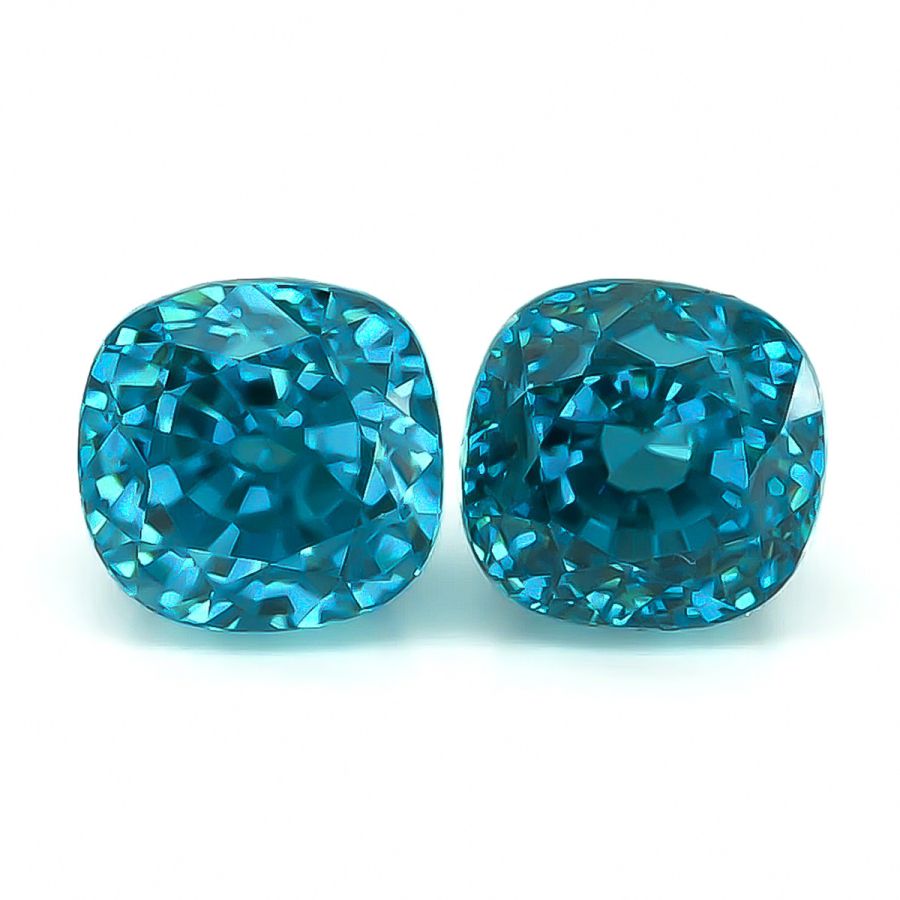 Natural Blue Zircon Matching Pair 7.99 carats