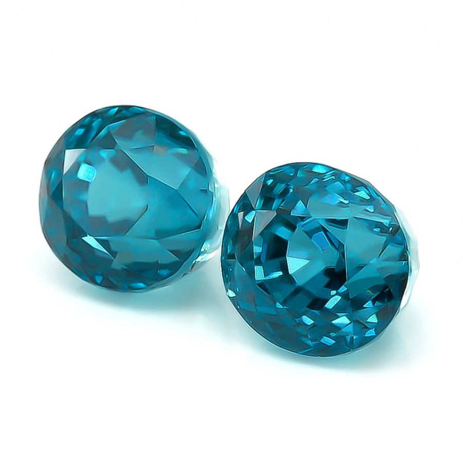 Natural Blue Zircon Matching Pair 8.06 carats