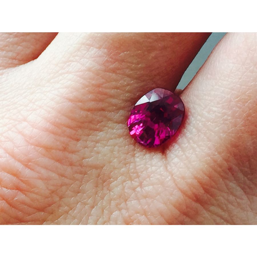 Natural Heated Ruby purplish red oval shape 2.27 carats with GIA Report 
