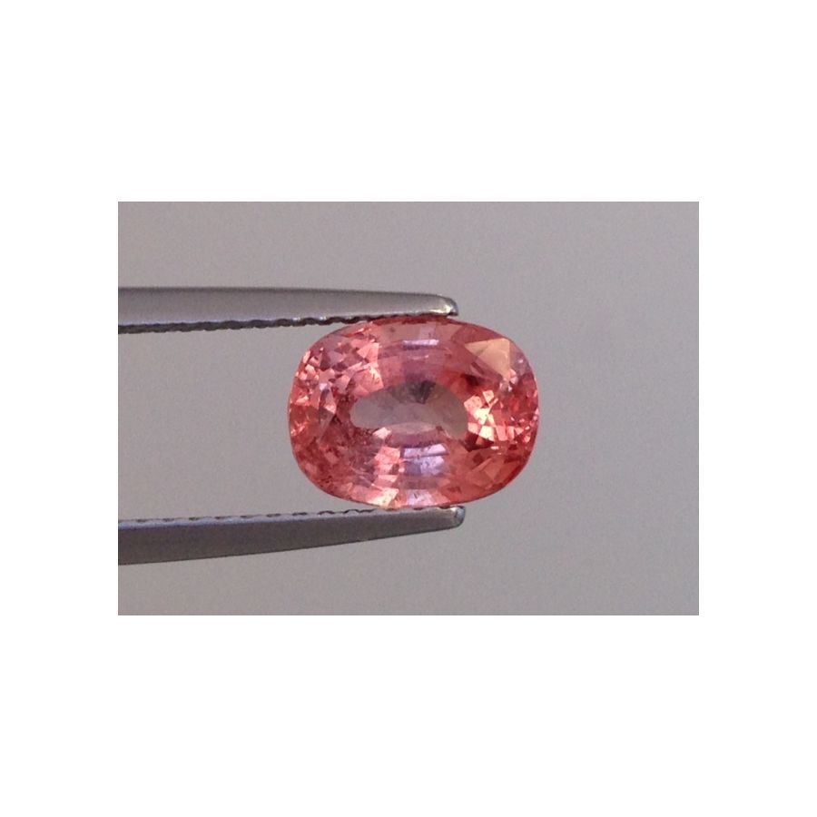 Natural Heated Padparadscha Sapphire pinkish orange color cushion shape 2.27 carats with GIA Report - sold