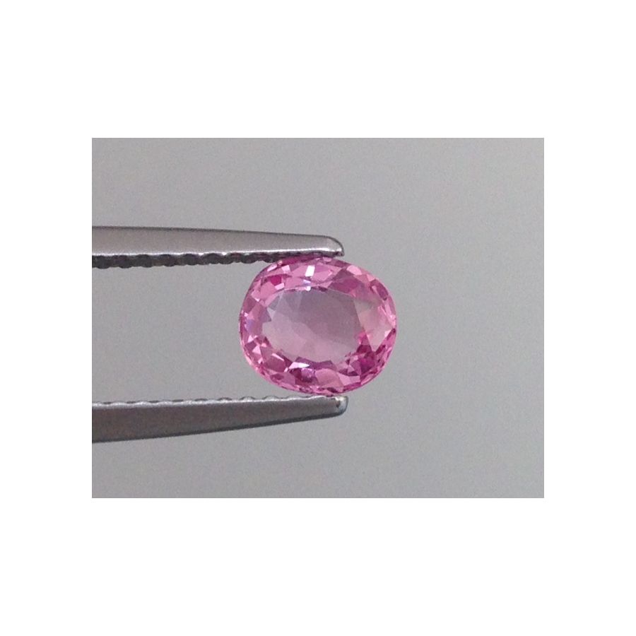 Natural Heated Padparadscha Sapphire orange-pink color oval shape 0.69 carats with GRS Report