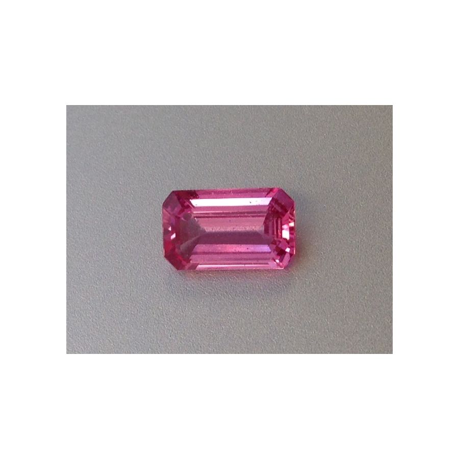 Natural Heated Padparadscha Sapphire pinkish color emerald cut  1.11 carats